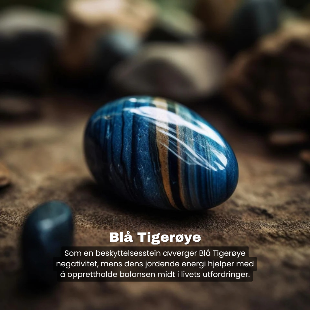 Blå Tigerøye – Armbånd